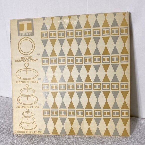 Vintage Irvinware Silver Tone Two Tier Serving Tray W Handle - Picture 16 of 16